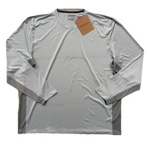 Simms Shirt Mens 2XL Gray Solarflex UPF50 Long Sleeve Performance Fishing NEW